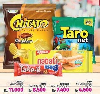Promo Harga Chitato Snack / Delfi Take It Big / Richeese Wafer / Taro Net Snack  - LotteMart