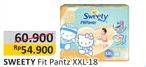 Promo Harga SWEETY Fit Pantz Dry Active XXL18 18 pcs - Alfamart