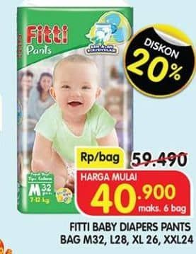 Promo Harga Fitti Pants M32, L28, XL26, XXL24 24 pcs - Superindo