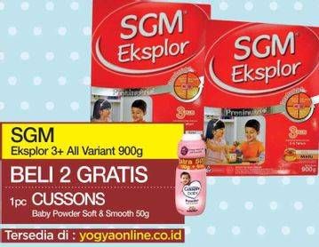 Promo Harga SGM Eksplor 3+ Susu Pertumbuhan All Variants per 2 box 900 gr - Yogya