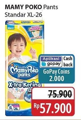 Promo Harga Mamy Poko Pants Xtra Kering XL26 26 pcs - Alfamidi