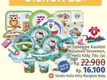 Promo Harga VANDA Melamine Motif Doraemon, Hello Kitty, Tito  - LotteMart