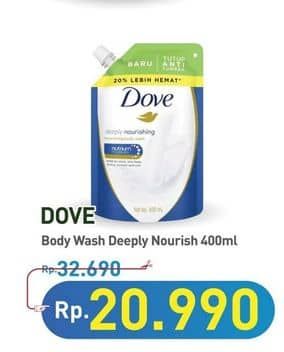 Promo Harga Dove Body Wash Deeply Nourishing 400 ml - Hypermart