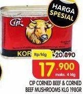 Promo Harga CIP Corned Beef Mushroom, Original 198 gr - Superindo