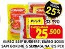 Promo Harga KIMBO Beef Burger/Sosis Sapi Goreng/Sosis Sapi Serbaguna  - Superindo