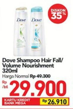 Promo Harga DOVE Shampoo Total Hair Fall, Volume Nourishment 320 ml - Carrefour