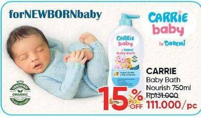 Promo Harga CARRIE BABY BY DOREMI Baby Bath Nourish 750 ml - Guardian
