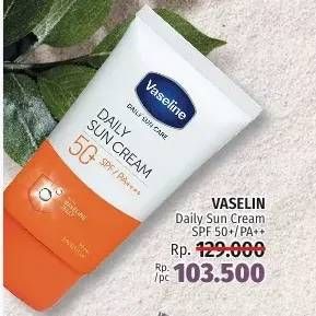 Promo Harga VASELINE Daily Sun Care Sun Cream SPF50 50 ml - LotteMart