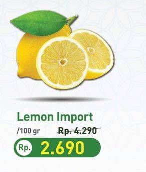 Promo Harga Lemon Import per 100 gr - Hypermart