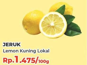 Promo Harga Jeruk Lemon Lokal per 100 gr - Yogya