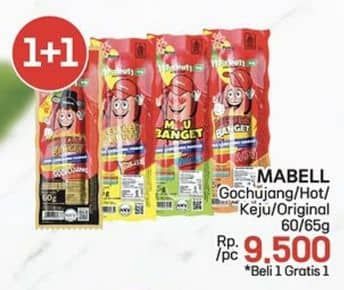 Promo Harga Mabell Sosis Single Gojuchang, Hot, Original, Keju 60 gr - LotteMart