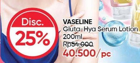 Promo Harga VASELINE Healthy Bright Gluta-Hya Lotion 200 ml - Guardian