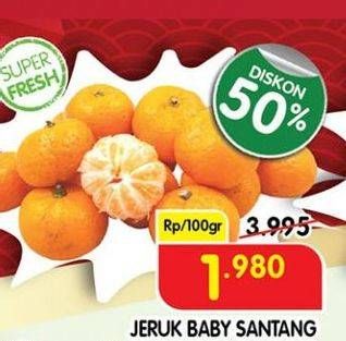 Promo Harga Jeruk Baby Shantang per 100 gr - Superindo