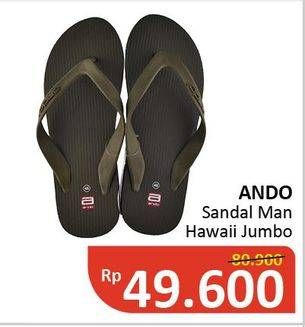 Promo Harga ANDO Sandal Jepit Hawaii Man, Jumbo  - Alfamidi