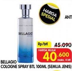 Promo Harga BELAGIO Cologne Spray  All Variants 100 ml - Superindo