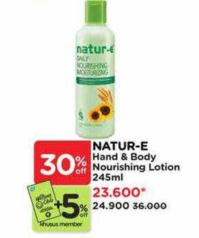 Promo Harga Natur-e Hand Body Lotion Daily Nourishing Moisturizing 245 ml - Watsons