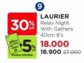 Promo Harga Laurier Relax Night Gathers 40cm 8 pcs - Watsons