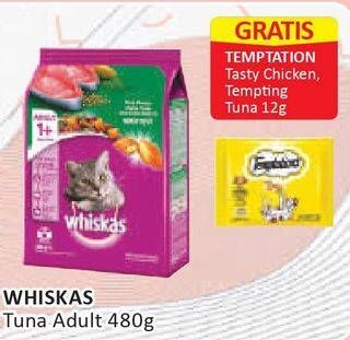 Promo Harga WHISKAS Adult Cat Food Tuna 480 gr - Alfamart