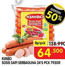 Promo Harga KIMBO Sosis Sapi Serbaguna 24 pcs - Superindo