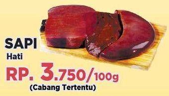 Promo Harga Beef Liver (Hati Sapi) per 100 gr - Yogya