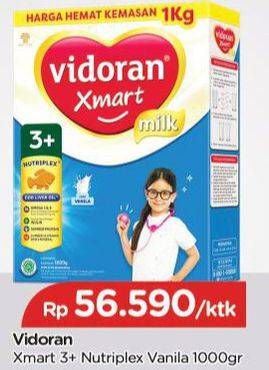 Promo Harga VIDORAN Xmart 3+ Vanilla 1000 gr - TIP TOP