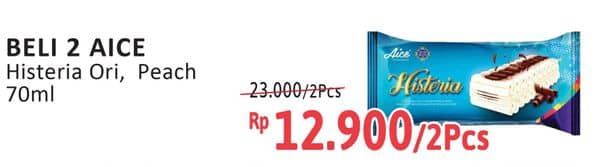 Aice Ice Cream Histeria Vanila 70 ml Diskon 43%, Harga Promo Rp12.900, Harga Normal Rp23.000