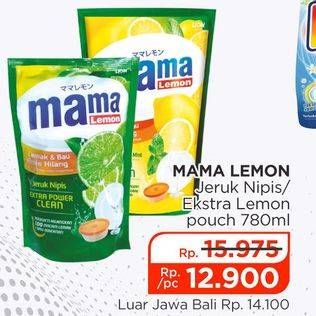 Promo Harga Mama Lemon Cairan Pencuci Piring Jeruk Nipis, Lemon Daun Mint 780 ml - Lotte Grosir