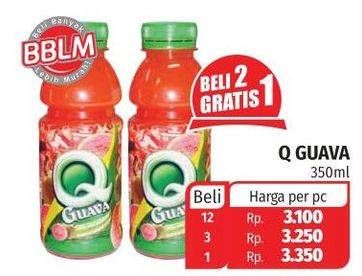 Promo Harga Q GUAVA Juice 350 ml - Lotte Grosir