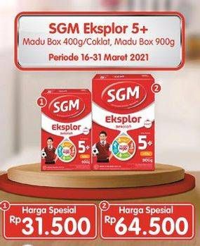 Promo Harga SGM Eksplor 5+ Susu Pertumbuhan Madu 400 gr - Alfamidi