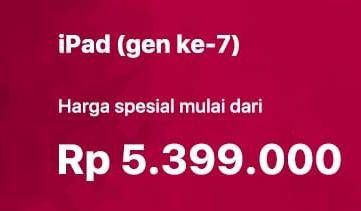 Promo Harga APPLE iPad 7th Gen  - iBox