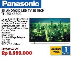 Promo Harga Panasonic TH-55LX650G Android LED TV  - COURTS