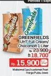 Promo Harga Greenfields UHT Choco Malt, Full Cream 1000 ml - LotteMart