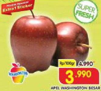 Promo Harga Apel Washington B Besar per 100 gr - Superindo