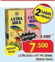 Promo Harga ULTRA MILK Susu UHT All Variants 200 ml - Superindo