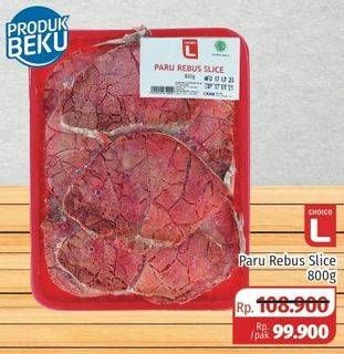 Promo Harga CHOICE L Paru Rebus Slice 800 gr - Lotte Grosir
