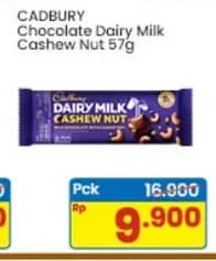 Promo Harga Cadbury Dairy Milk Cashew Nut 62 gr - Indomaret