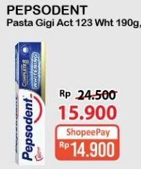 Promo Harga PEPSODENT Pasta Gigi Action 123 Whitening 190 gr - Alfamart