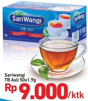 Promo Harga Sariwangi Teh Asli per 50 pcs 1 gr - Carrefour