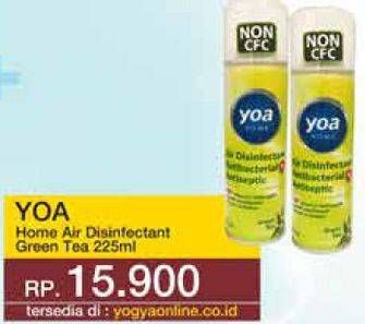 Promo Harga YOA Air Disinfectant Green Tea 225 ml - Yogya