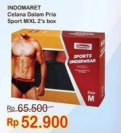 Promo Harga INDOMARET Celana Boxer M, XL 2 pcs - Indomaret