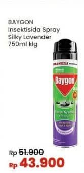 Promo Harga Baygon Insektisida Spray Silky Lavender 750 ml - Indomaret