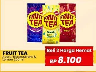 Promo Harga Sosro Fruit Tea Apple, Blackcurrant, Lemon 250 ml - Yogya