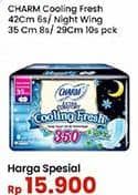 Promo Harga Charm Extra Comfort Cooling Fresh Wing 29cm, Wing 42cm, Wing 35cm 6 pcs - Indomaret