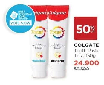 Promo Harga Colgate Toothpaste Total 150 gr - Watsons