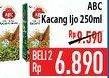 Promo Harga ABC Minuman Sari Kacang Hijau per 2 box 250 ml - Hypermart