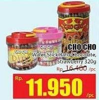 Promo Harga CHO CHO Wafer Stick Ratu Choco, Strawberry 320 gr - Hari Hari