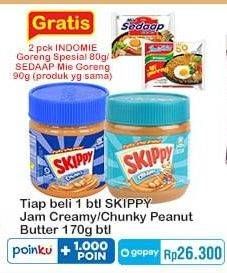 Promo Harga Skippy Peanut Butter Chunky, Creamy 170 gr - Indomaret