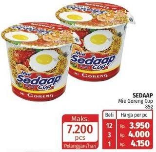 Promo Harga SEDAAP Mie Cup Goreng 85 gr - Lotte Grosir