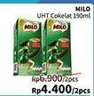 Promo Harga MILO Susu UHT Cokelat per 2 pcs 190 ml - Alfamidi