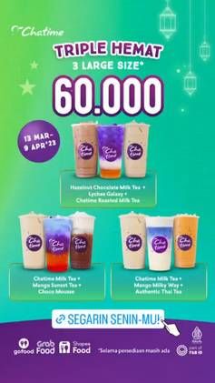 Promo Harga Chatime Hazelnut Chocolate Milk Tea  - Chatime